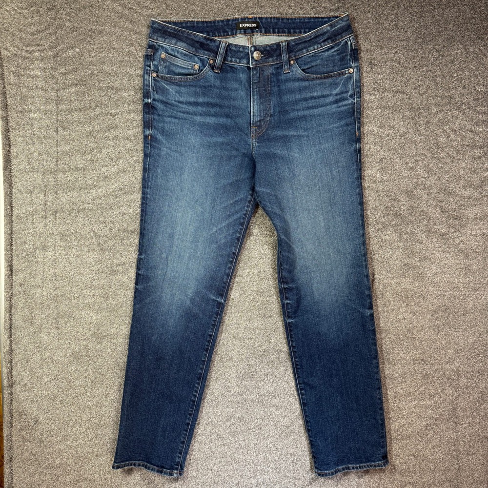 Express Jeans Mens 32x32 Conscious‎ Edit Slim Straight Blue Wash Stretch Denim